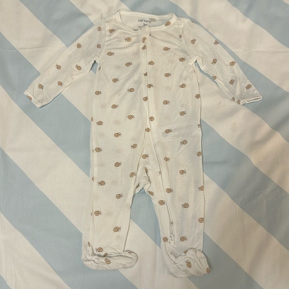 Carter's - Eco Viscose long sleeve footed baby sleeper 2-way zipper. Size 3 mo - Picture 1 of 4